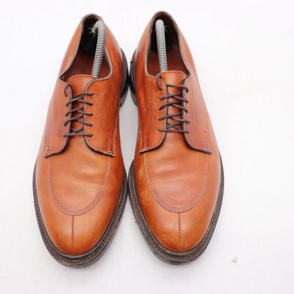 Allen Edmonds Walton Shoes Men\'s 10 D Brown Leather Split Toe Dress Derby USA main image 9